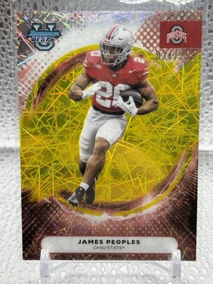 2025 Bowman Best U James Peoples Yellow Lazer Refractor /250 Ohio State Buckeyes