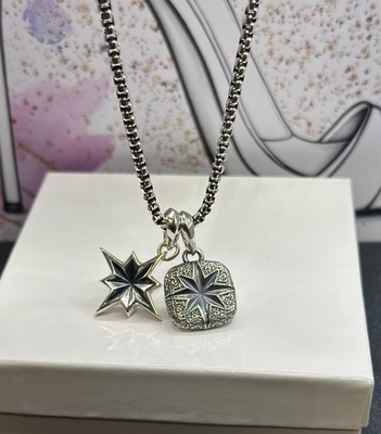 #ad DAVID YURMAN Maritime North Star amp; North Star Cushion Pendant Sterling Silver $385.00