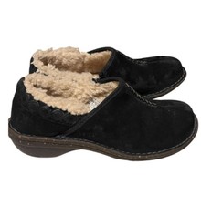 UGG Australia Women s BETTEY Slip-On Black Suede Shearling Lined Clogs Sz:7
