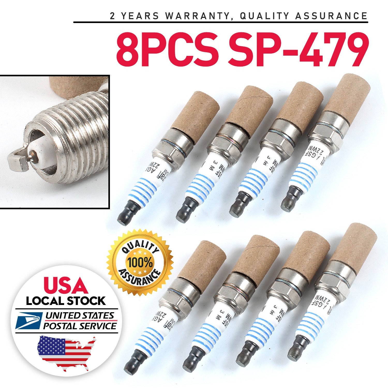 New 8pcs Platinum Spark Plugs Fits For Ford V8 5.4L 6.8L AGSF22WM SP479 SP-479