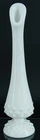 Fenton White Hobnail Milk Glass 8.75" Stretch Swung Footed Bud Vase