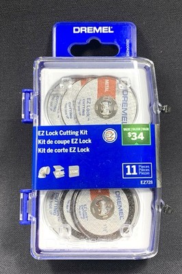 Dremel EZ Lock Cutting Kit EZ728 Rotary Tool Cutting 10 Wheels Discs Mandrel NEW