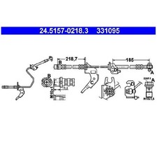 Bremsschlauch hinten links für Opel Astra G F70 T98 F35 H A04 L70 id87892