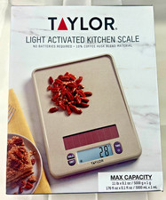 Báscula de cocina digital Taylor 11 lb única alimentada por energía solar sin necesidad de baterías fría