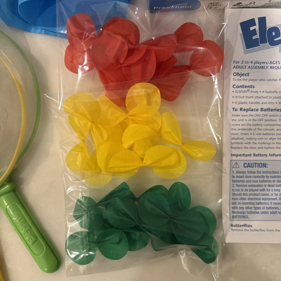 Hasbro Elefun Kids Game Catching Butterflies Fun Music Sounds Butterfly COMPLETE - Image 3 of 4