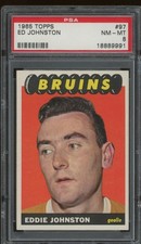 1965-66 Topps #97 Eddie Johnston PSA 8