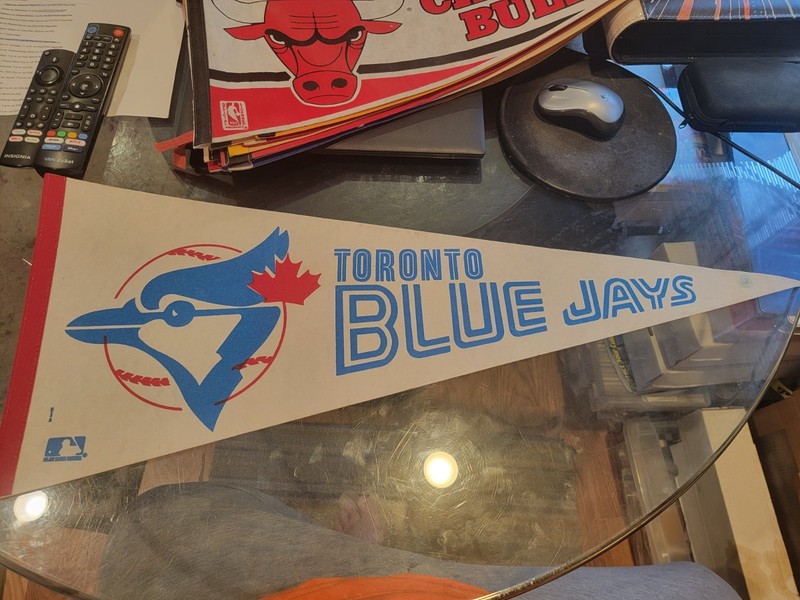 Vintage Toronto Blue Jays Baseball Pennant - 30 Inches Used 