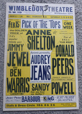 Jimmy Jewel Ben Warriss Sandy Powell Anne Shelton Wimbledon Poster 1960's
