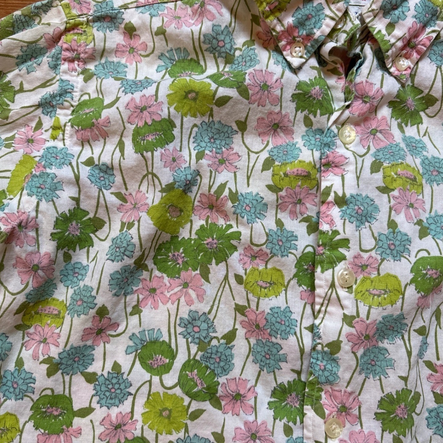 Gant Shirtmakers Floral Button Down Women Pink Green Oxford Voile Yale SIZE S image 3