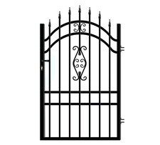 100x175 | Tor Toranlage Gartentor Pforte Metalltor Zauntor Flügeltor Schmuckzaun