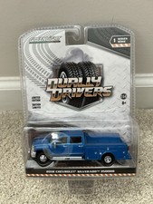 1/64 Greenlight Dually Drivers Series 1 Blue 2018 Chevrolet Silverado 3500HD