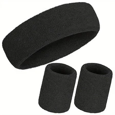 Sports Wristbands and Headbands Are Comfortable, Absorbent, and Machine Washable