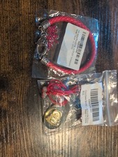 Pulsera Elefante Rojo y Collar Budda Rojo con Cuentas Nuevo
