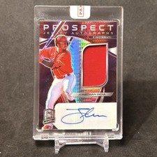 2021 Panini Chronicles Jonathan India Spectra Prospect Jersey Auto Neon Pink /25