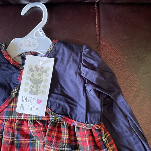 Baby Girl Tartan Dress 6-9 Months Brand New with Tag . Lovely Dress - Picture 5 of 8