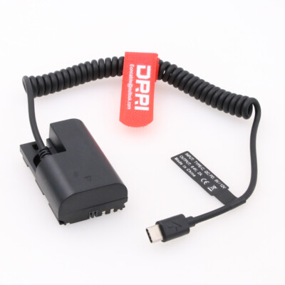 LP-E6 to USB Type-C PD Power cable for Canon EOS 70D 7D 60D 6D 5D Mark II III