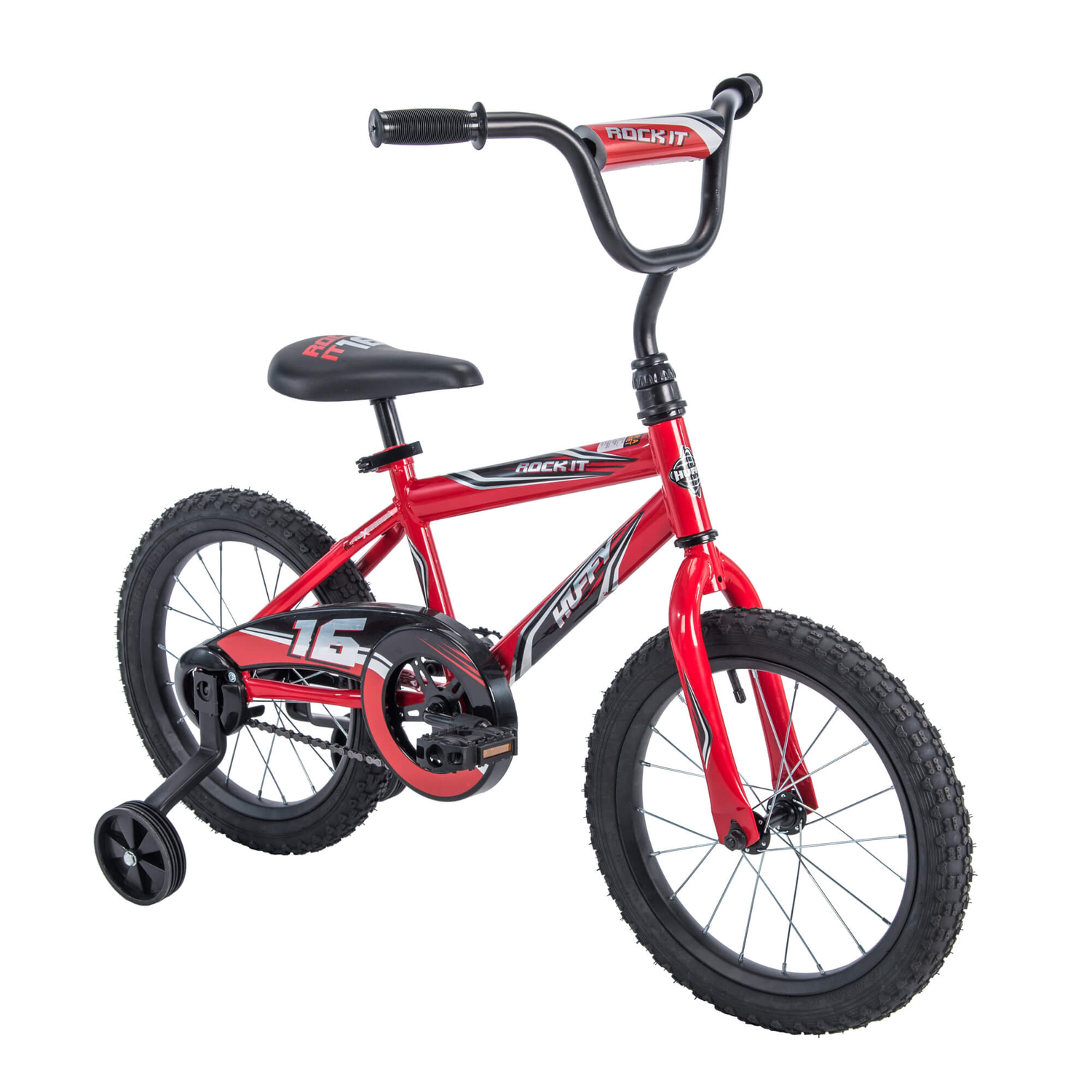 Huffy 16 Inch Rock It Boys Sidewalk Bike Cycling Bicycles Gifts, Red