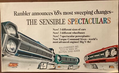 1965 American Motors Rambler Brochure The Sensible Spectaculars American Classic
