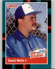 1988 Donruss The Rookies David Wells #26 Toronto Blue Jays