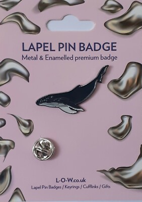 Buckelwal Metall & emailliert Neuheit Anstecknadel Abzeichen JKB11-46