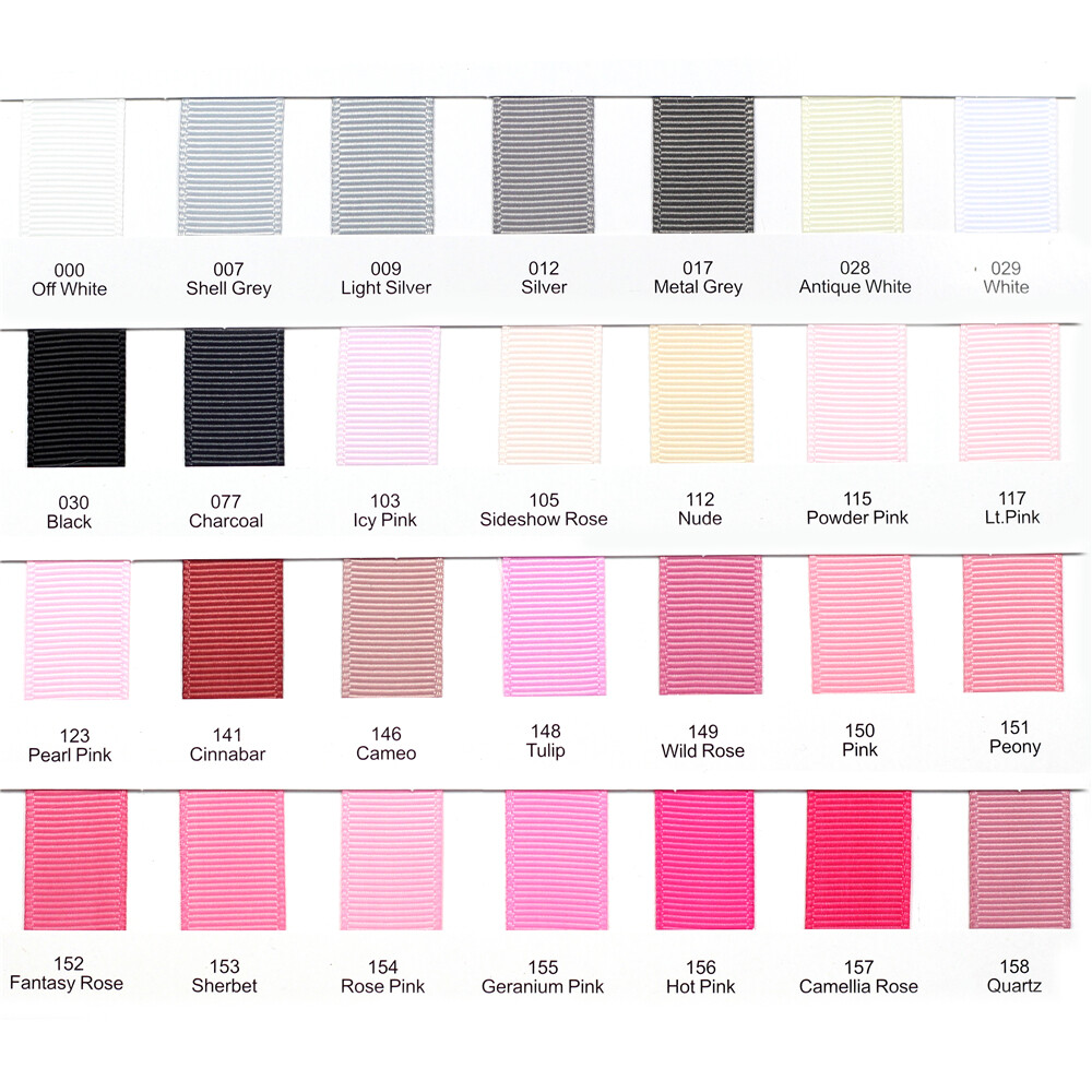 Grosgrain Ribbon Color Chart Polyester Grosgrain Ribbon – Pacific