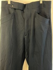 Vintage 70s Expandomatic Pants Black Slacks Flare Disco 32 X 30 U900 