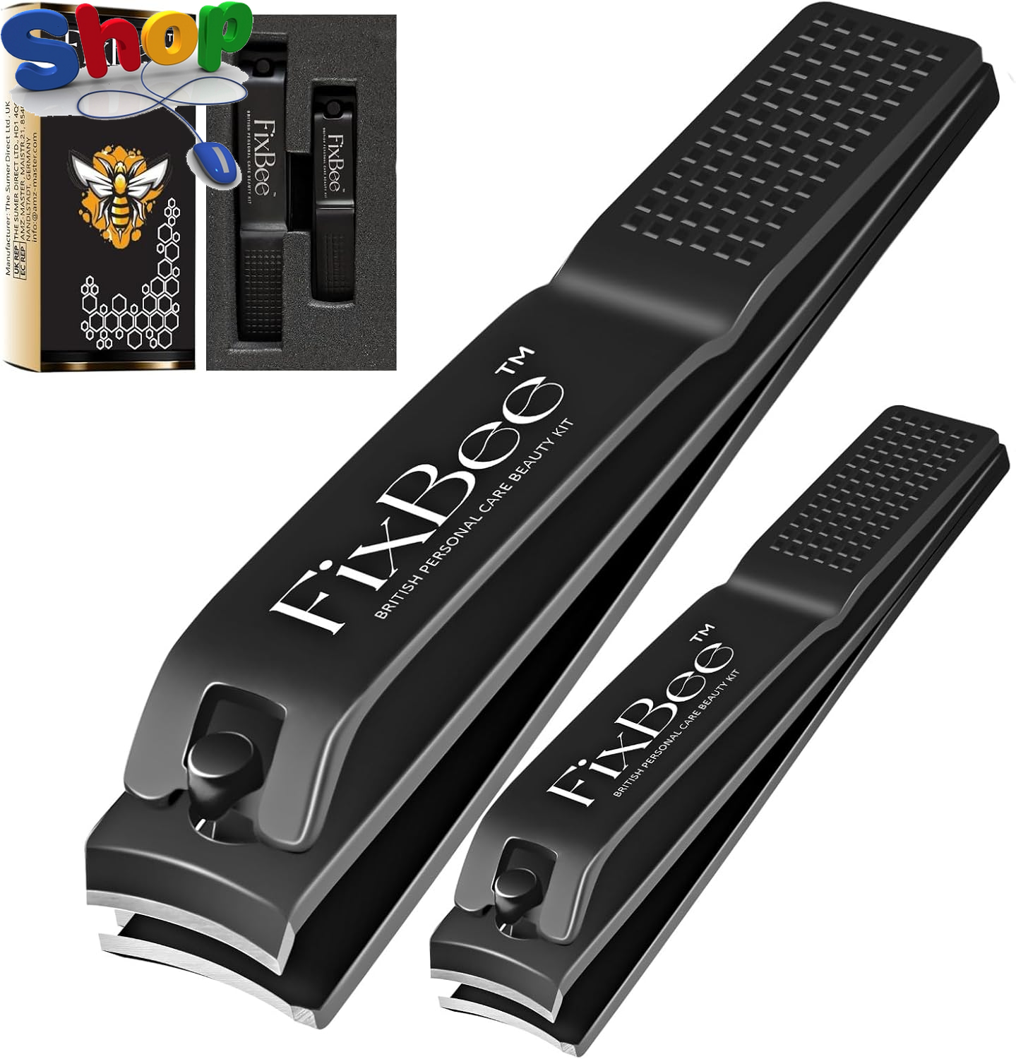 Nail Clippers Set - Precision Toe Nail Clipper for Thick Nails, Sturdy Heavy Dut