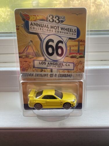 Hot Wheels 33rd Convention Nissan Skyline GT-R (BNR34) YELLOW R34 - Picture 1 of 2