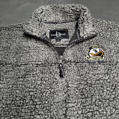 Oregon Ducks Fluffy Sherpa Small 1/4 University Sweater Soft Long Sleeve Sports