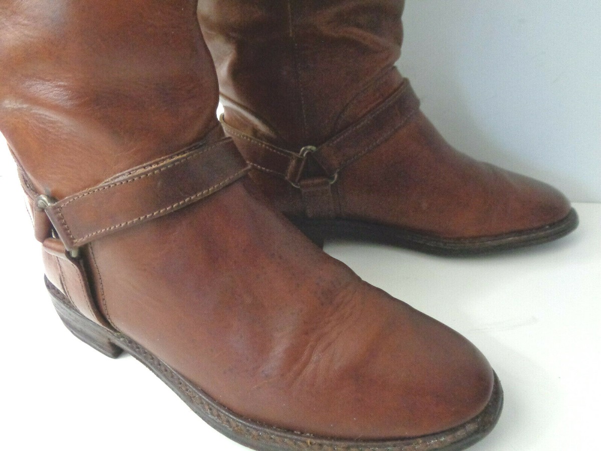 COLE HAAN Country US 8M Pull on Brown Leather Riding Harness 