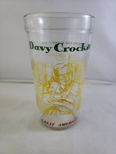 Davy Crockett Defended Alamo 1836 Red Green and Yellow Great American Glass