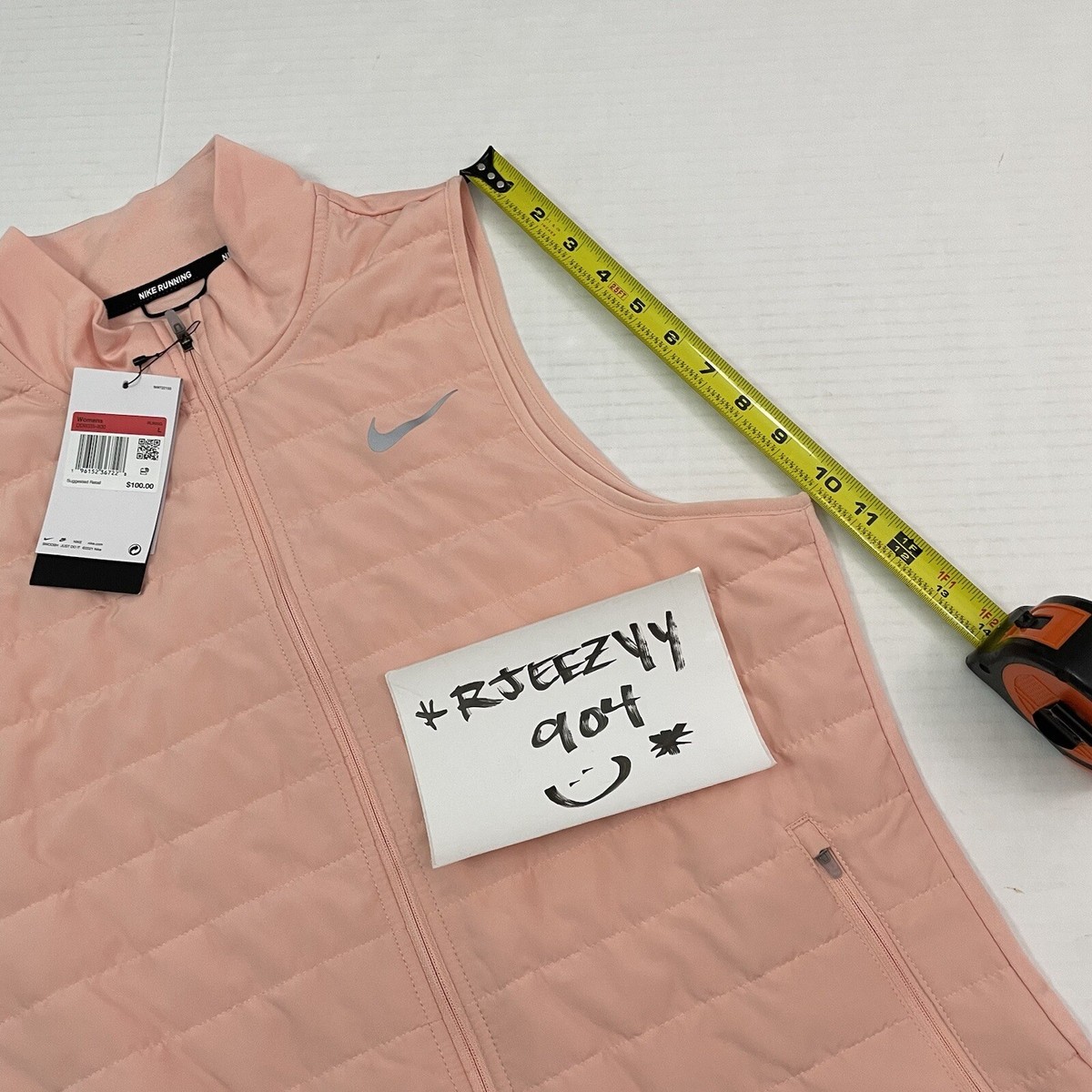 $100 Womens Size L Nike Therma-Fit Filled Running Vest DD6035-800
