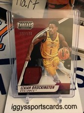 Izaiah Brockington 166/199 RED PATCH 2022 Panini Chronicles Threads Basketball