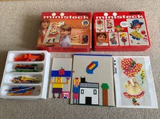 VTG 1981 Prestofix Ministeck Mosaic Art Hobby Kit. Germany. Miss Petticoat.