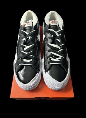 Size 10 - Nike sacai x Blazer Low Black Patent *DEADSTOCK* NEW