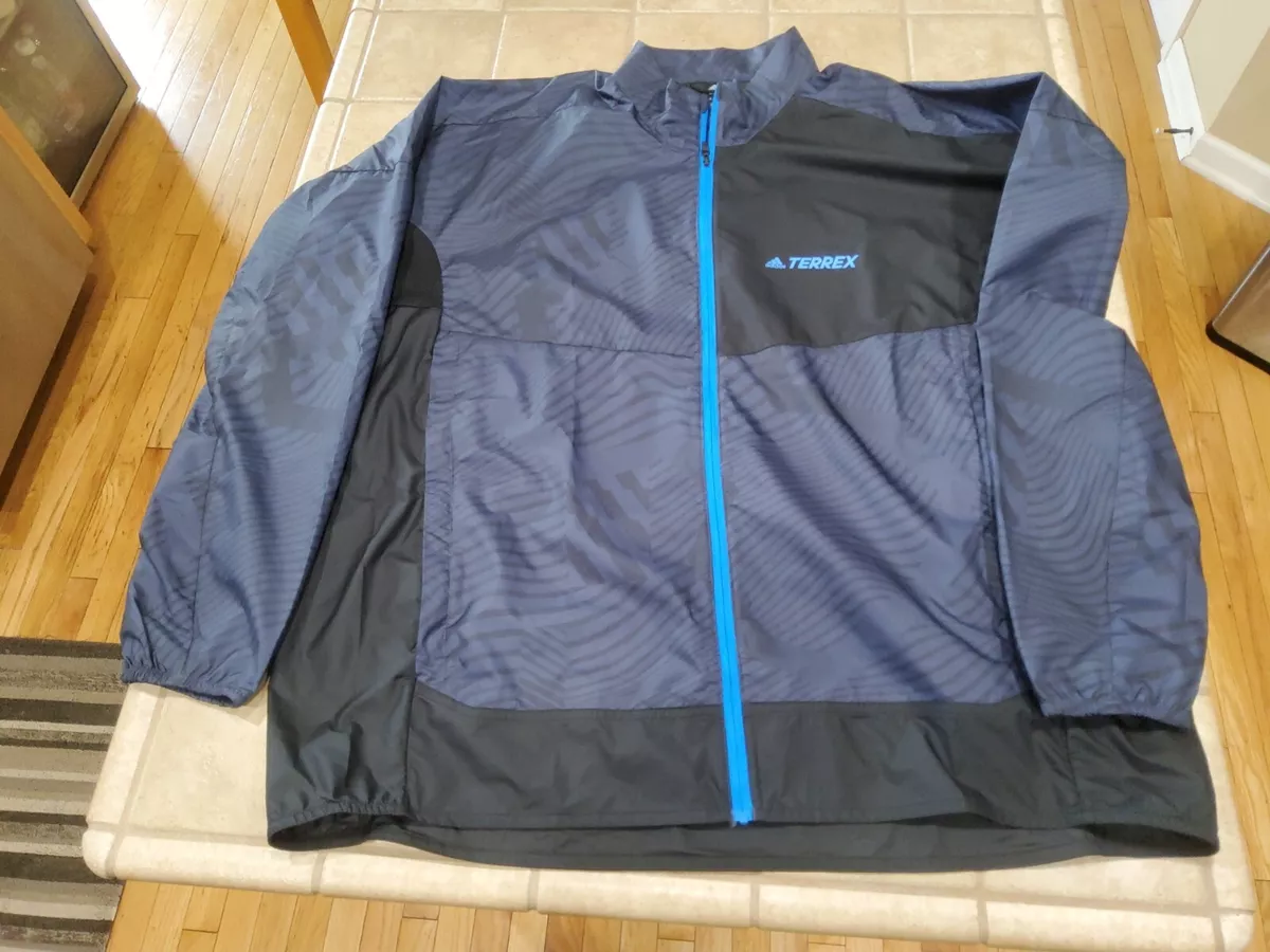 Adidas Terrex Mens Medium Windbreaker Jacket Trail Running HA7540