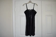 Vintage Natori Size S Black Night Gown Lingerie Tank Strap Dress