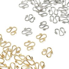 50x M Hook Eye Clasp Connector End Clasps Closures for Jewelry Making Findings