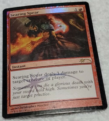 Searing Spear Friday Night Magic 2013 NM/EX FOIL MTG CARD