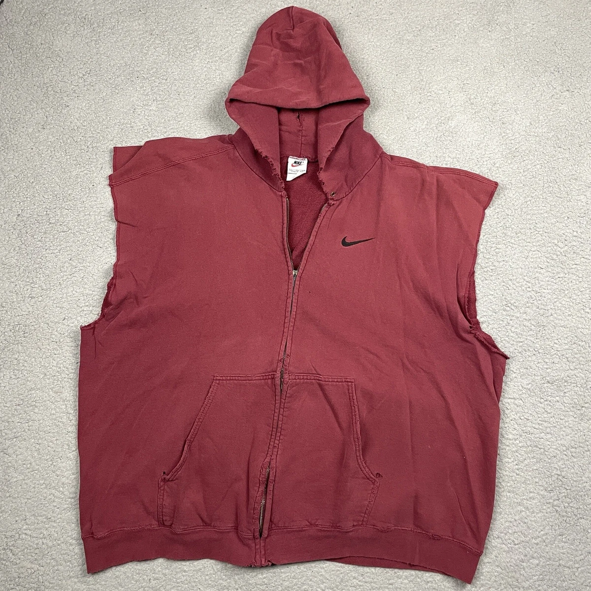 Nike sleeveless zip deals up hoodie