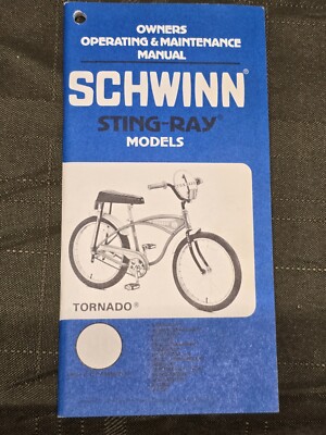 1979 Schwinn Stingray Fair Lady Tornado Lil Chik Original Owners Manual