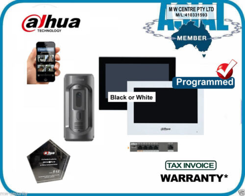 DaHua Intercom Doorbell IP Touchscreen KIT-DHI-7INBLK 2101E-P  - Picture 1 of 1
