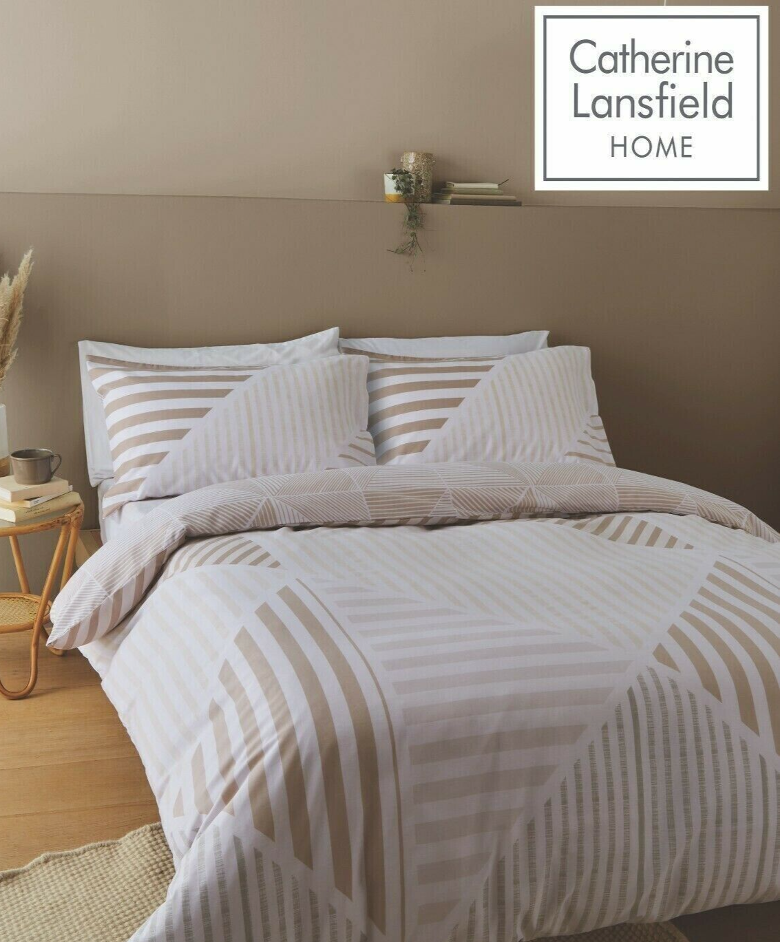 Catherine Lansfield SUPER KING Block Geo Duvet Quilt Cover Bedding Set