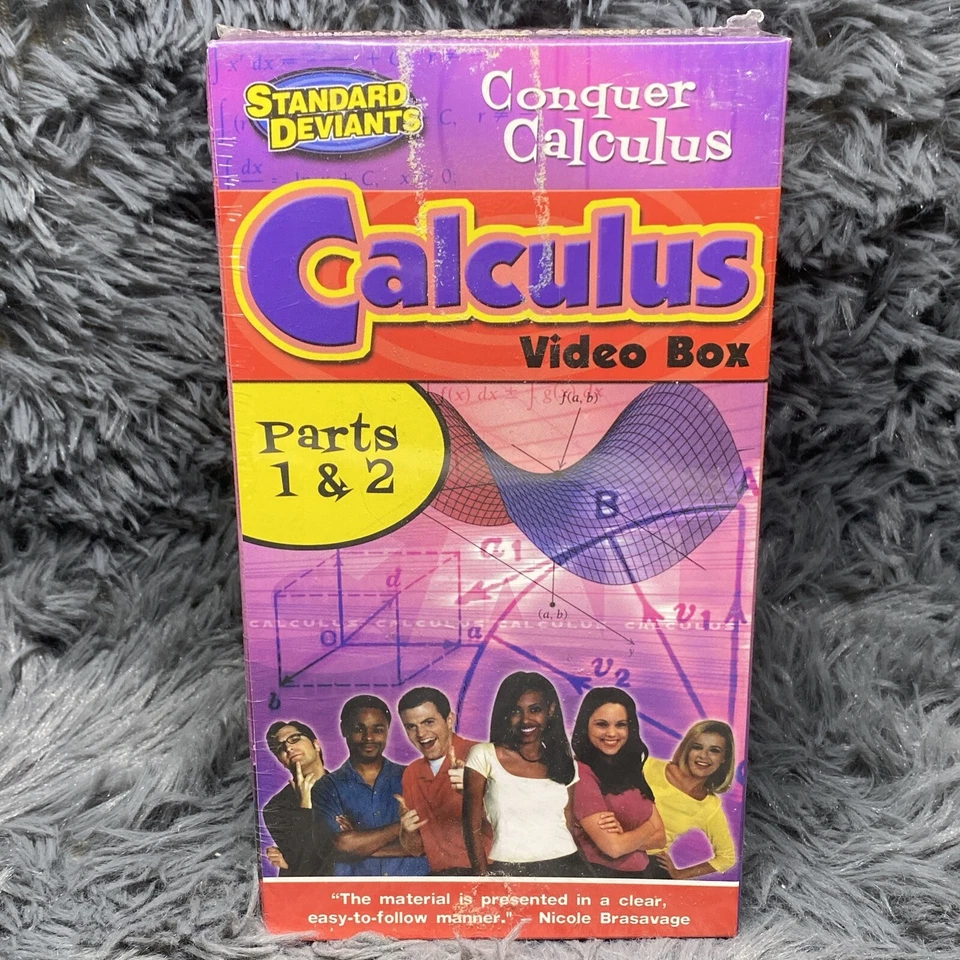 Calculus Video Box: Parts 1 & 2 The Standard Deviants 2002 VHS Tape 2 Set Learn - Image 2 of 4
