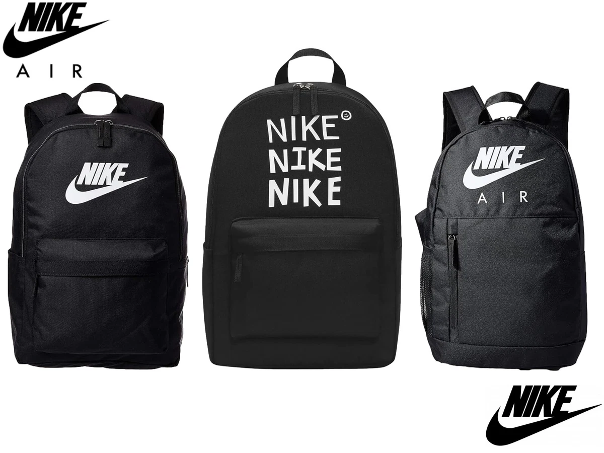 Nike Sports Rucksack Backpack Heritage Black Gym School Casual