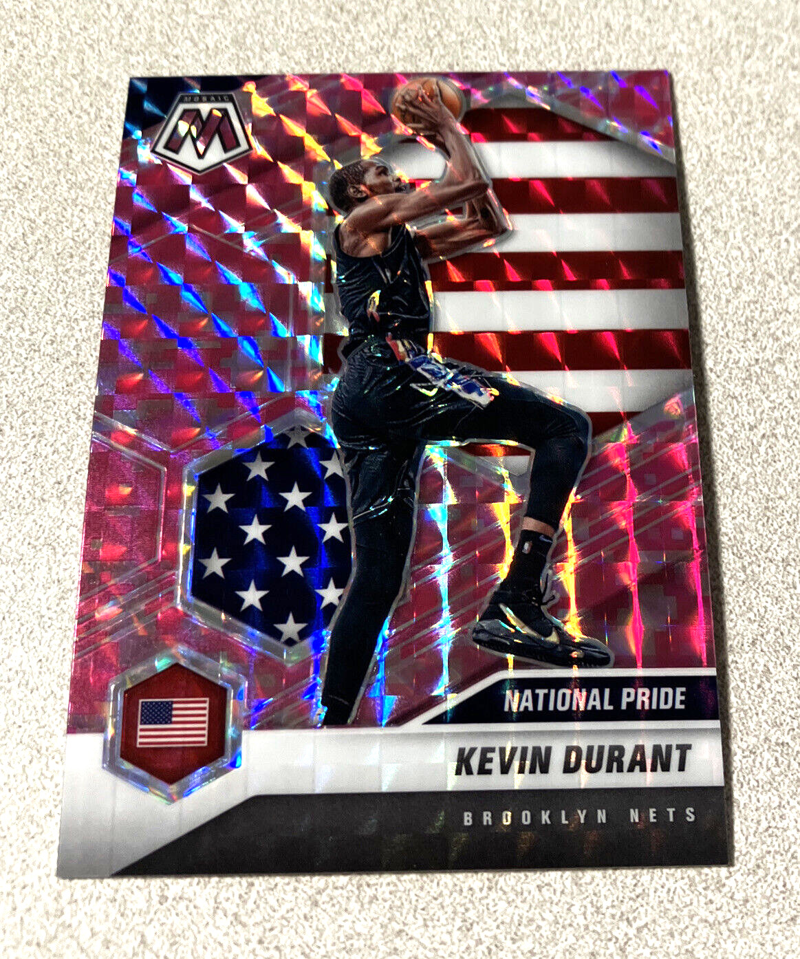2020-21 Panini Mosaic National Pride Pink Camo Prizm #248 Kevin Durant