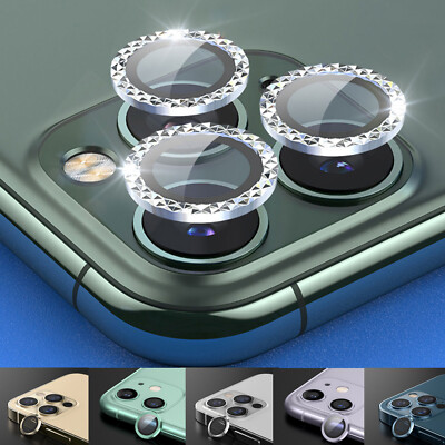For iPhone 17 16 15 14 13 Metal Ring Tempered Glass Camera Lens Screen Protector
