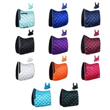 Dressage Big Check Diamond Cut / Horse Pad / Horse Saddle Pad + Free Fly Veil
