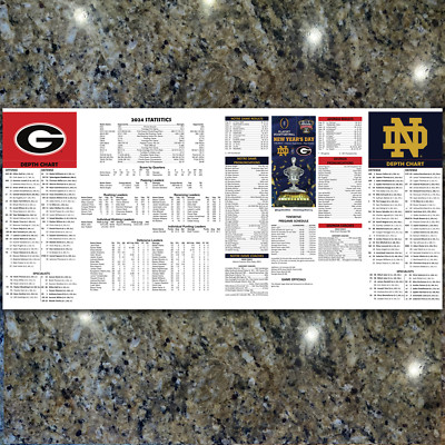 SUGAR BOWL - Notre Dame vs Georgia - College Football Playoff FLIPCARD PROGRAM