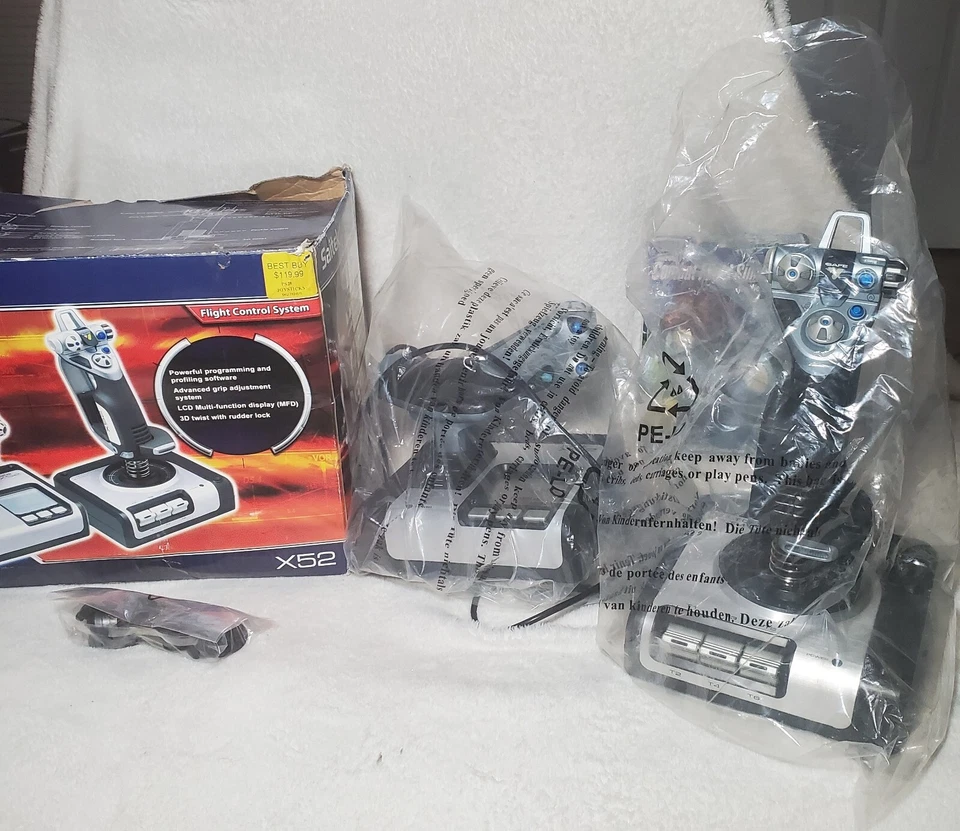 Saitek X52 PC Flight Simulator Joystick & Throttle Logitech Controller Free Game - Image 4 of 4